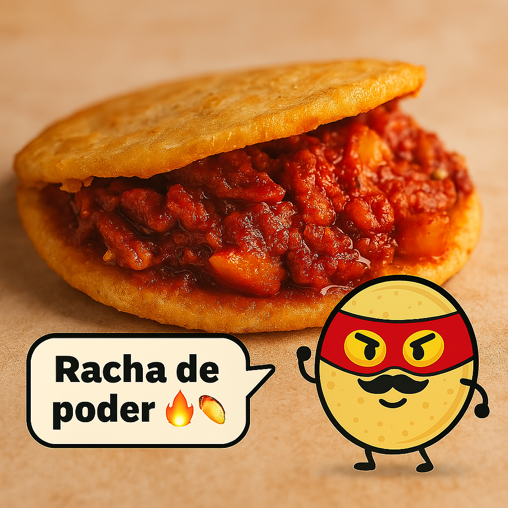 Gordita de chicharrón prensado